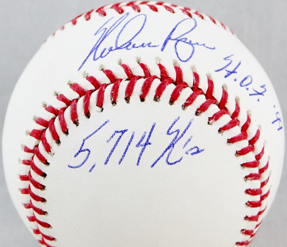 Nolan Ryan Autographed Rawlings Official Major League Baseball with 324  Wins and 5,714 K's Inscriptions