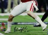Baker Mayfield HT Signed Oklahoma Sooners 16x20 About to Pass PF Photo- Beckett Auth