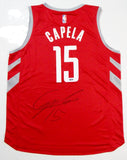 Clint Capela Autographed Houston Rockets Red Jersey- Tristar Authentication