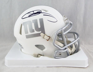 Odell Beckham Jr Autographed New York Giants Ice Mini Helmet- JSA Auth *Black