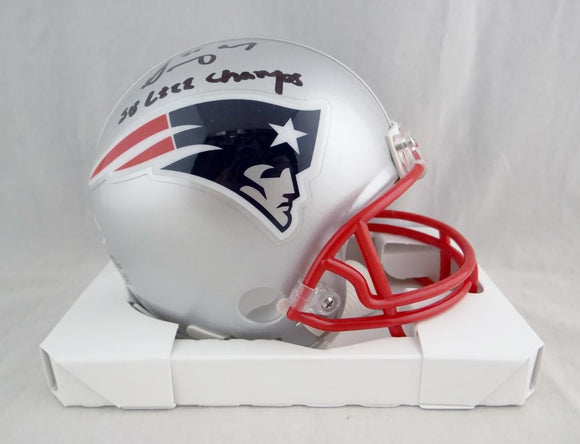 Sony Michel Autographed New England Patriots Mini Helmet w/ SB Champs- Beckett Auth *Black