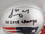 Sony Michel Autographed New England Patriots Mini Helmet w/ SB Champs- Beckett Auth *Black