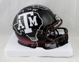 Johnny Manziel Signed Texas A&M Hydro Speed Mini Helmet W/ HT- JSA W *Silver