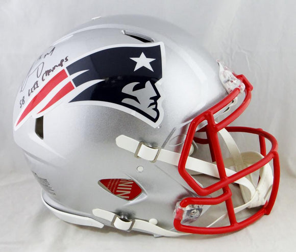 Sony Michel Signed Patriots F/S Speed Authentic Helmet W/ SB Champs- Beckett Auth
