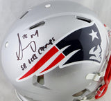 Sony Michel Signed Patriots F/S Speed Authentic Helmet W/ SB Champs- Beckett Auth