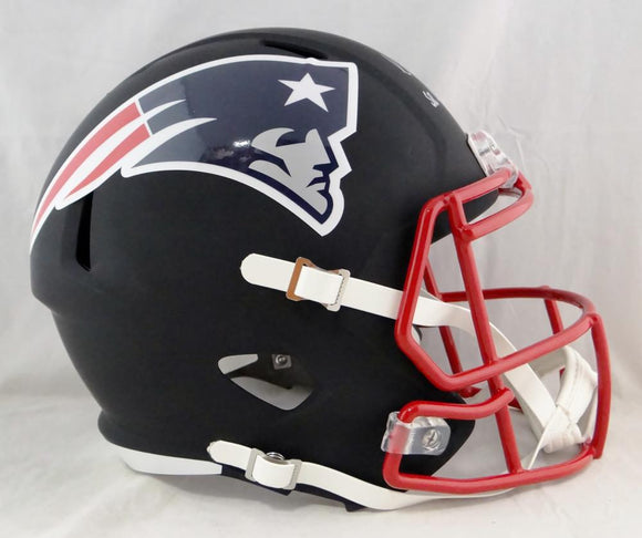 Sony Michel Signed Patriots F/S Flat Black Helmet W/ SB Champs- Beckett Auth *Top