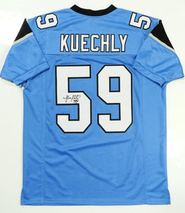 Luke Kuechly Signed / Autographed Light Blue Jersey- JSA W Authenticated