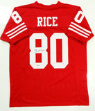 Jerry Rice Autographed Red Pro Style Jersey- Beckett W Authenticated  Image 1