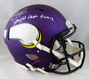 Randy Moss Signed Vikings F/S Speed Authentic Helmet W/ Straight Cash- JSA W Auth