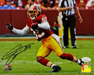 Santana Moss Autographed Washington Redskins 8x10 PF Photo Running w/ – The  Jersey Source