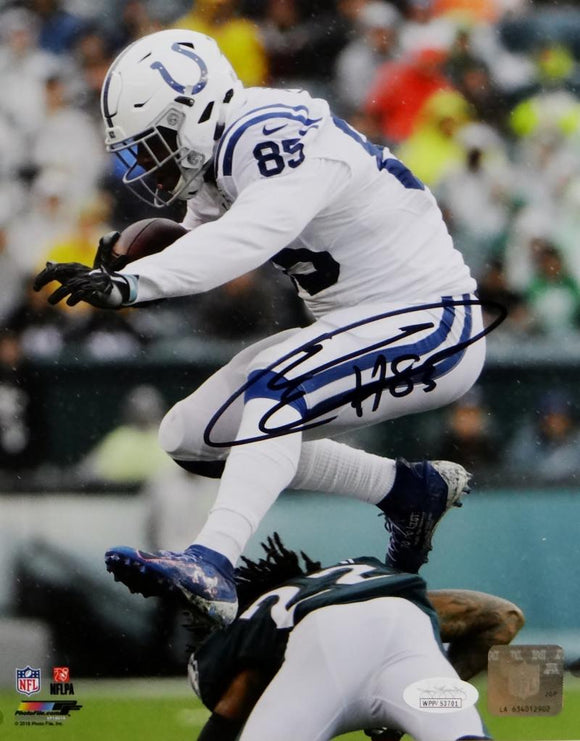 Eric Ebron Autographed Indy Colts 8x10 PF Photo Hurdling Player- JSA W Auth *Black