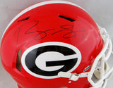 Roquan Smith Autographed Georgia F/S Authentic Riddell Speed Helmet- Beckett Auth *Black