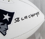 Sony Michel Autographed New England Patriots Logo Football w/ SB Champs- Beckett Auth Image 3