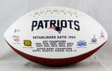Sony Michel Autographed New England Patriots Logo Football w/ SB Champs- Beckett Auth Image 4