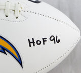 Charlie Joiner Autographed San Diego Chargers Logo Football W/ HOF- Beckett Auth