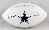 Gil Brandt Autographed Dallas Cowboys Logo Football w/ HOF - Beckett Auth