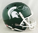 LeVeon Bell Autographed Michigan State F/S Green Schutt Helmet- JSA W Auth *White