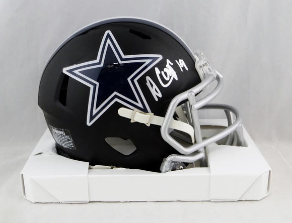 Amari Cooper Autographed Dallas Cowboys Flat Black Speed Mini Helmet-JSA W Auth *Silver