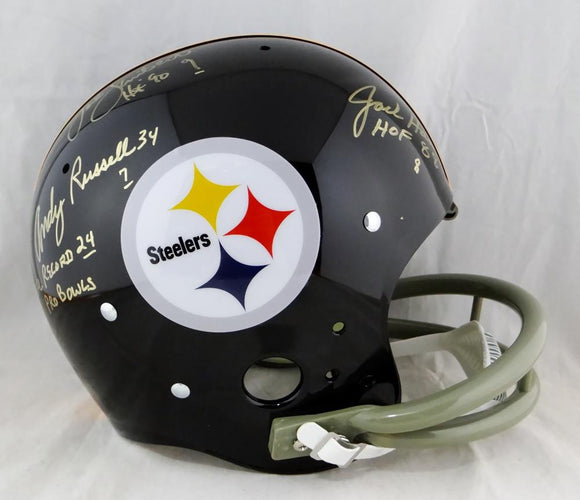 Ham Lambert Russell Autographed Pittsburgh Steelers F/S 63-76 ProLine Helmet- JSA W Auth *Gold