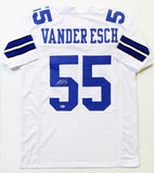 Leighton Vander Esch Autographed White Pro Style Jersey *L5- Beckett Authenticated *Silver