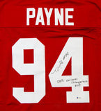 Daron Payne Autographed Crimson College Style Jersey W/ 2018 Natl Champ MVP- Beckett Authenticated
