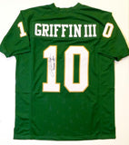 Robert Griffin III Autographed Green College Style Jersey w/ Heisman 2011 - JSA W Auth *Black