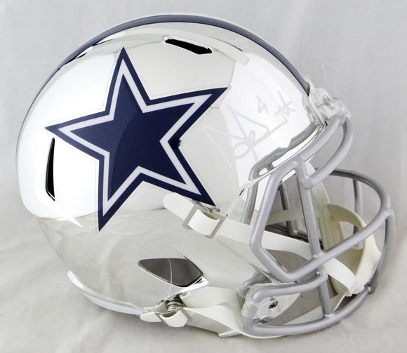 Amari Cooper Autographed Dallas Cowboys F/S Chrome Speed Helmet