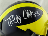 Taco Charlton Autographed Michigan Wolverines F/S Speed Helmet - JSA-W Auth *White
