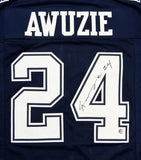 Chidobe Awuzie Autographed Blue Pro Style Jersey- Prova  Authenticated