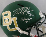 Robert Griffin III Autographed Baylor Speed Authentic Helmet w/ Heisman- JSA W Auth *Silver