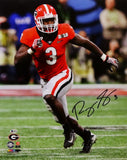 Roquan Smith Autographed Georgia Bulldogs 16x20 Looking Right PF Photo- Beckett Auth *Black