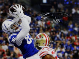 Eric Ebron Autographed Indianapolis Colts 16x20 Catching TD PF Photo- JSA W Auth *White