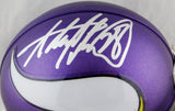 Adrian Peterson Autographed Minn Vikings  Mini Helmet - Beckett Auth *Silver