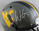 Will Grier Autographed West Virginia Full Size Grey Schutt Helmet - JSA W Auth *White