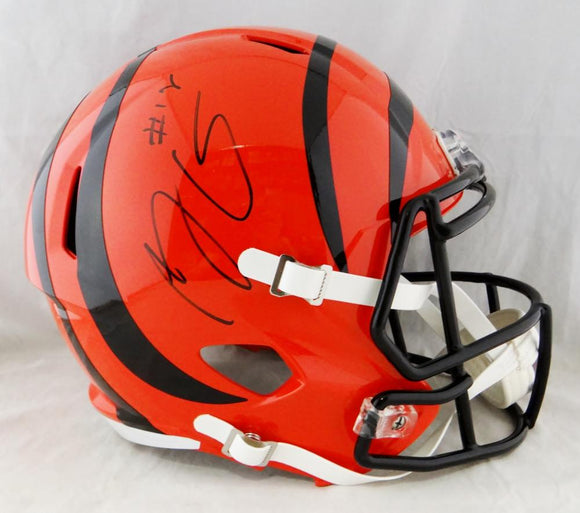 AJ Green Autographed Cincinnati Bengals Full Size Speed Helmet- JSA W Auth *Black