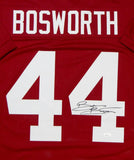 Brian Bosworth Autographed Maroon College Style Jersey- JSA Witnessed Auth *R4