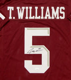 Treveon Williams Autographed Maroon College Style Jersey- JSA Witnessed Auth *5