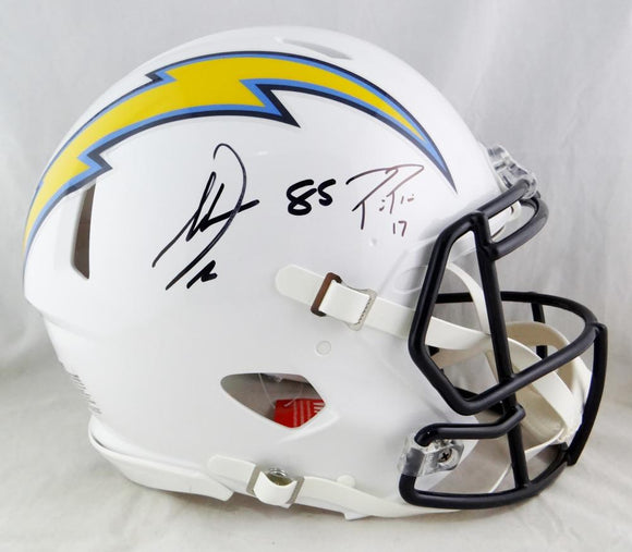 Antonio Gates Philip Rivers Signed F/S Chargers Speed Authentic Helmet- Beckett Auth