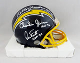 Fouts Winslow Joiner Autographed Chargers TB Mini Helmet w/ HOF- Beckett W Auth *White