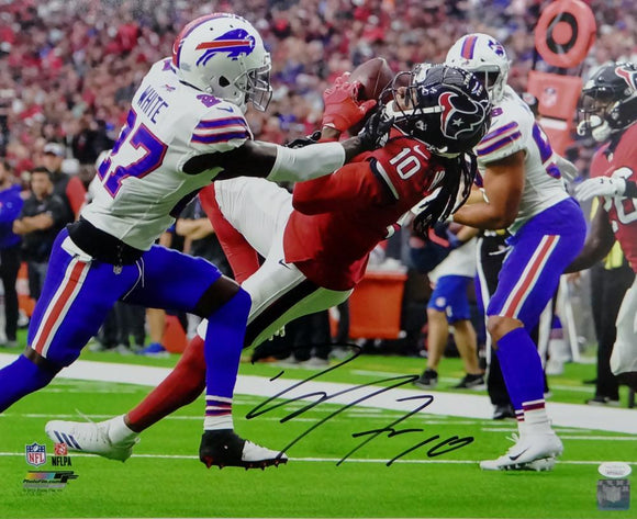 DeAndre Hopkins Autographed Texans 16x20 Catch vs Bills PF Photo- JSA W Auth *Black