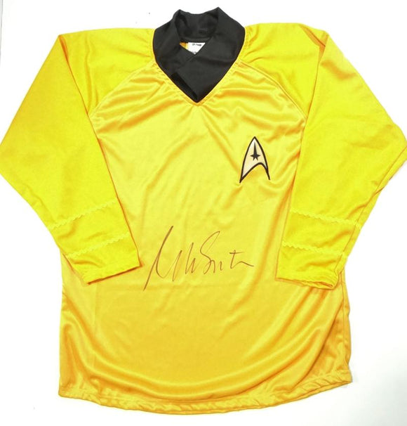 William Shatner Signed Star Trek Captain Kirk Long Sleeve Yellow Shirt- JSA W Auth