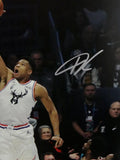 Giannis Antetokounmpo Autographed Bucks 16x20 PF Photo Dunking All Star Game-JSA W Auth *Silver