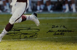Johnny Manziel Autographed Texas A&M 16x20 PF Photo Looking to Pass 3 Insc-Beckett W Auth *Black