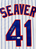 Tom Seaver Autographed New York Mets P/S Majestic Jersey w/ HOF 92- JSA W Auth