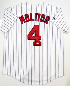 Paul Molitor Signed Autographed Minnesota Twins Baseball Jersey