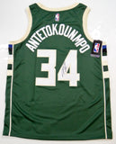 Giannis Antetokounmpo Autographed Milwaukee Bucks Green Jersey- JSA W Auth *4