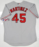 Pedro Martinez Autographed Grey Boston Red Sox Majestic Jersey- Beckett Auth *4