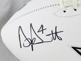 Dak Prescott Autographed Dallas Cowboys Logo Football- Beckett Auth *Black