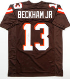 Odell Beckham Jr Autographed Brown Pro Style Jersey- JSA Authenticated *1