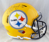 JuJu Smith-Schuster Signed Steelers F/S Yellow Speed Authentic Helmet- Beckett Auth